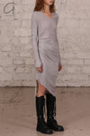 marc le bihan pleated dress 2847 E23 CHAMOIX